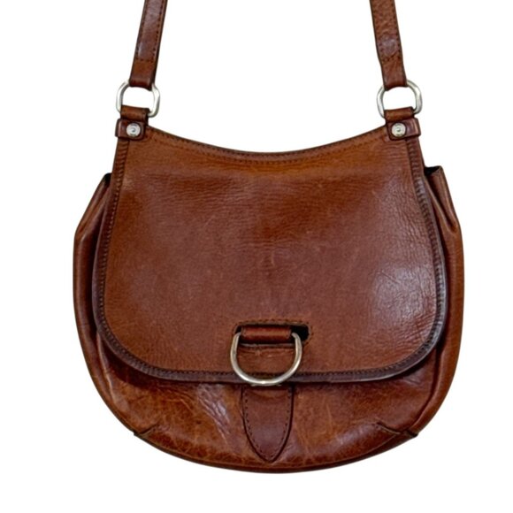 Frye Women's Lucy Leather Saddle Bag Crossbody Purse Shoulder Bag